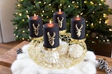 thumbnail of Adventskranz Milano (ø 34 cm), goldfarben, glänzend, Edelstahl