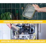 thumbnail of PIKA | Lot de 5 boites alimentaires en inox |1x 5000ml + 2x 1300ml + 2x 650ml | Spécial Batch cooking | Compatible au micro-ondes, four, congélateur |