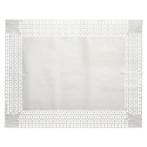 PAPSTAR 1500 Tortenspitzen Fine Line eckig 46 cm x 36 cm weiss "Firenze" Premium-Qualität