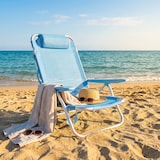 thumbnail of HEMAX, Spiaggina Mare Pieghevole Parigi Alluminio Giardino 53x62x77 cm - blu