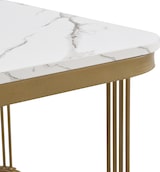 thumbnail of Merax Couchtisch Set Marmoroptik mit Schublade, Beistelltisch hochglanz, Satztisch,Wohnzimmertisch, Gold | Weiß