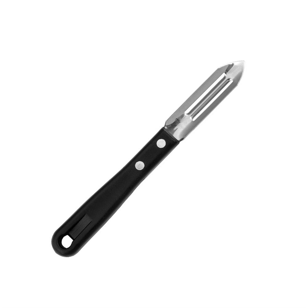 Garcia de Pou 1 Unités - Économe, Manche Abs 6,5 Cm Noir Inox