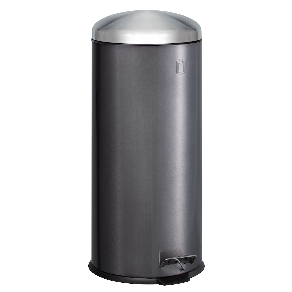 METRO Professional Treteimer, Edelstahl, Ø 29.2 x 67 cm, 30 L, grau