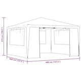 thumbnail of vidaXL Partytent met zijwanden professioneel 90 g/m² 4x4 m wit