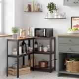 thumbnail of UAC Lagerregal 150 x 75 x 30 cm, Schwerlastregal Bücherregal bis 650 kg belastbar, verstellbare Ablagen, Industriestil, schwarz-vintagebraun