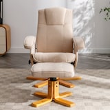 thumbnail of SVITA Charles Relaxsessel Hocker Sessel Beige Fernsehsessel Drehsessel Polyester Beige
