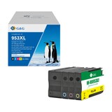thumbnail of G&G 953 XL Inktcartridge compatibel met HP 953 953XL Hoge Capaciteit / 4-pack Zwart en Kleur