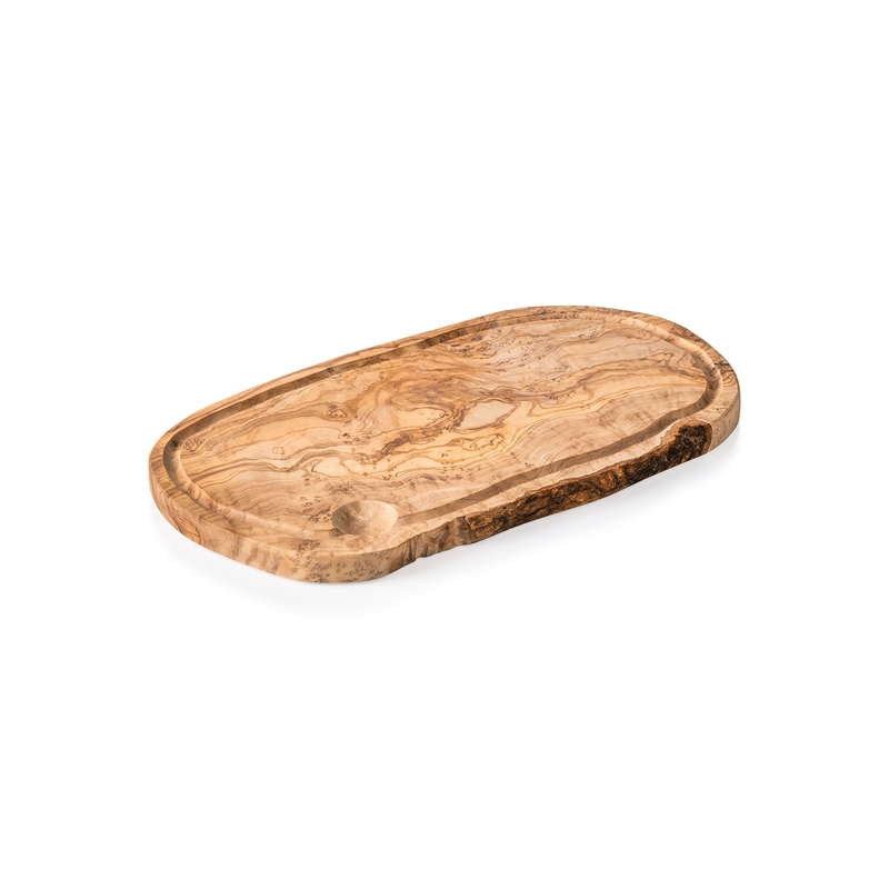 5x Servierbrett PURE OLIVE, 35 x 18 cm, Olivenholz