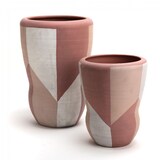 thumbnail of Deko-Vase Terracotta Line großes Modell - Mehrfarbig Rund Keramik Amadeus 22x22 cm