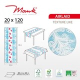 thumbnail of MANK Tischläufer Airlaid Coline in Blau-Pink,  40 cm x 24 m, 1 Stück - Tischtuch Weihnachtskugeln Eiskristall