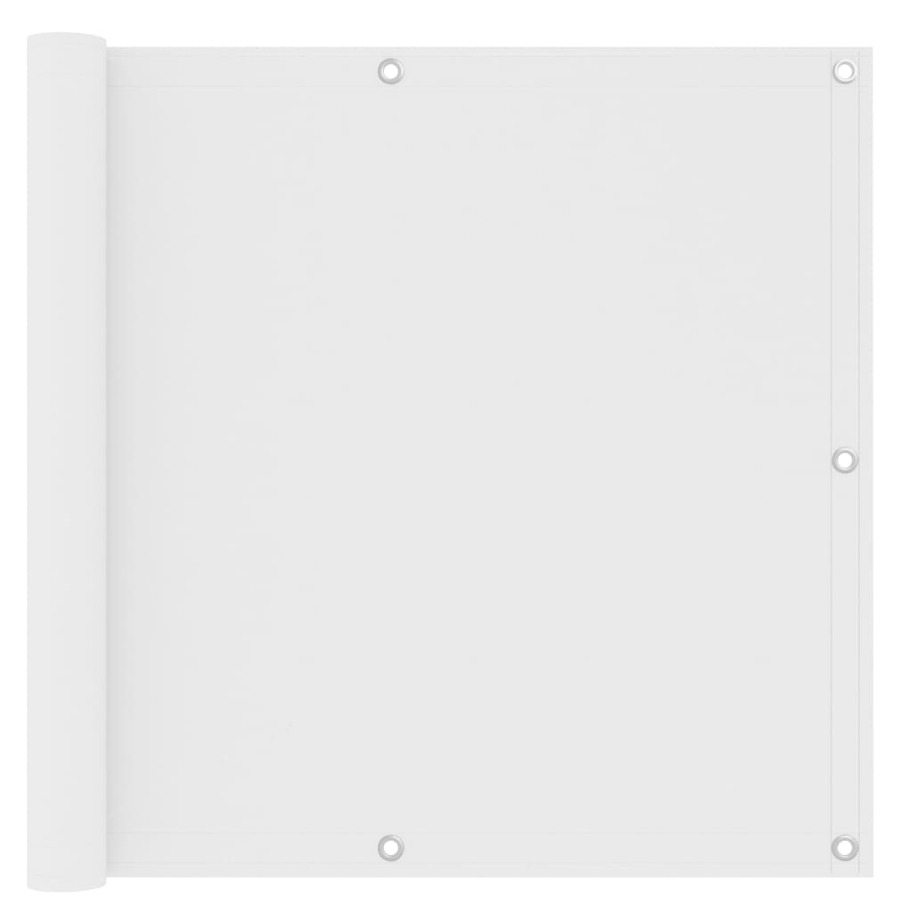Helloshop26 - Paravento per balcone 90 x 600 cm tessuto oxford bianco 02_0010061