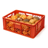 thumbnail of 6 Stück Bäckerkisten 600 x 400 x 230 mm + 1 Transportroller in Rot