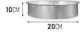 thumbnail of Molde profesional para pasteles, redondo, de aluminio anodizado, 20 x 10 cm de alto.