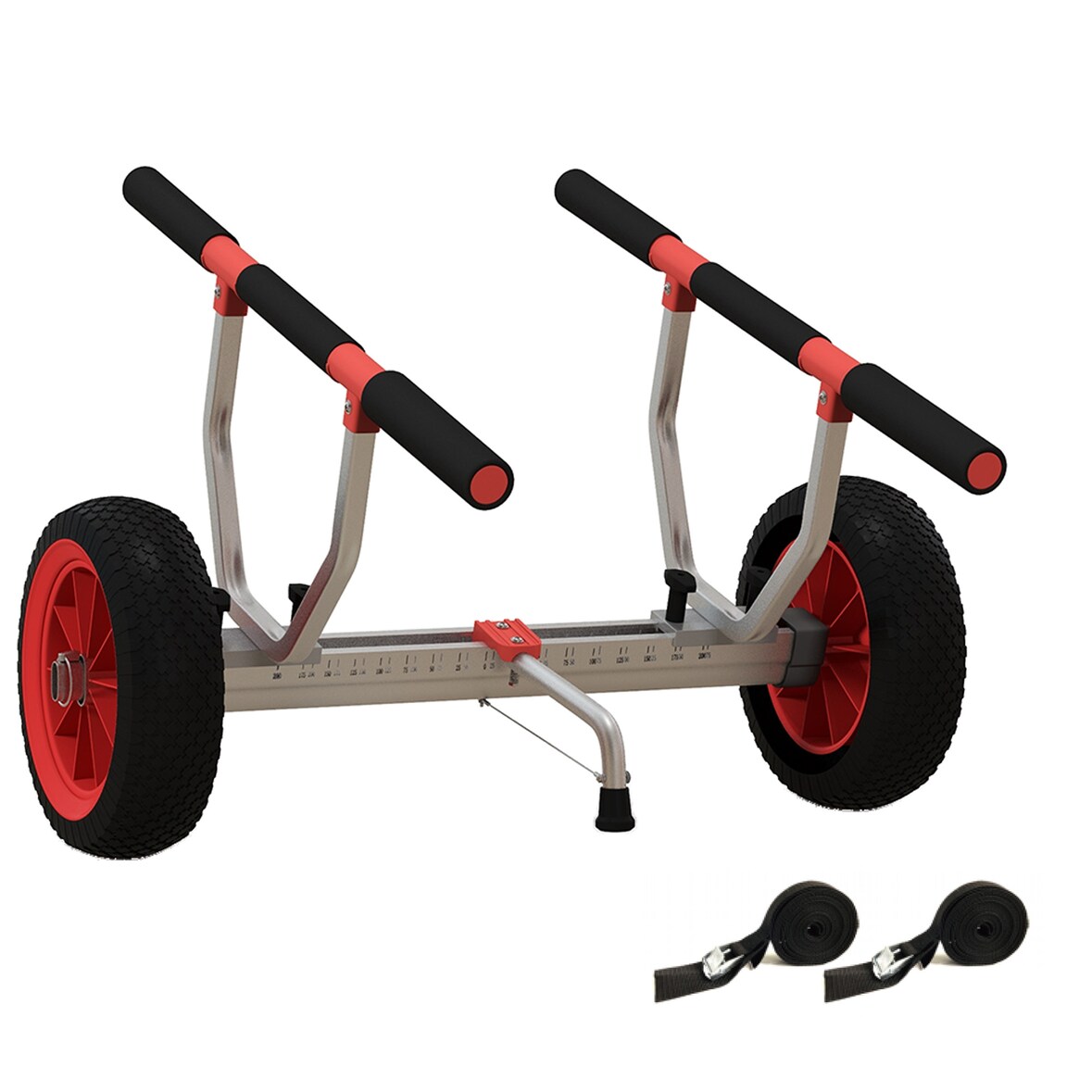 SPORTNOW Carrello Kayak Larghezza Regolabile in Alluminio Max 100kg