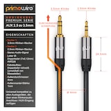 thumbnail of Primewire 2,5-mm-Klinke zu 3,5-mm-Klinke Audio Kabel, AUX, HiFi Audio Adapter Klinkenkabel / Verbindungskabel - 1,5m