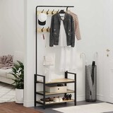 thumbnail of vidaXL Kapstok met plank Sonoma Eiken 75 x 34 x 184 cm Bewerkt hout