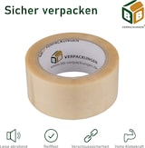 thumbnail of 12 Rollen Klebeband PVC transparent mit Naturkautschuk Kleber Packband Paketklebeband Karton BB-Verpackungen