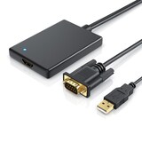 thumbnail of CSL Audio- & Video-Adapter VGA, USB Typ A zu HDMI, VGA zu HDMI Adapter, Konverter Kabel 1920x1080 Full HD 1080p