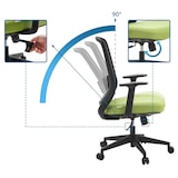 thumbnail of Bürostuhl / Drehstuhl SEDITO Sitz Stoff / Rücken Netzstoff schwarz / grün hjh OFFICE