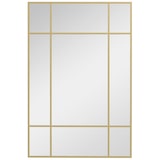 thumbnail of Espejo Rectangular de Pared Espejo de Ventana 90x60 cm con Marco de Metal Espejo Decorativo para Salón Dormitorio Entrada Dorado