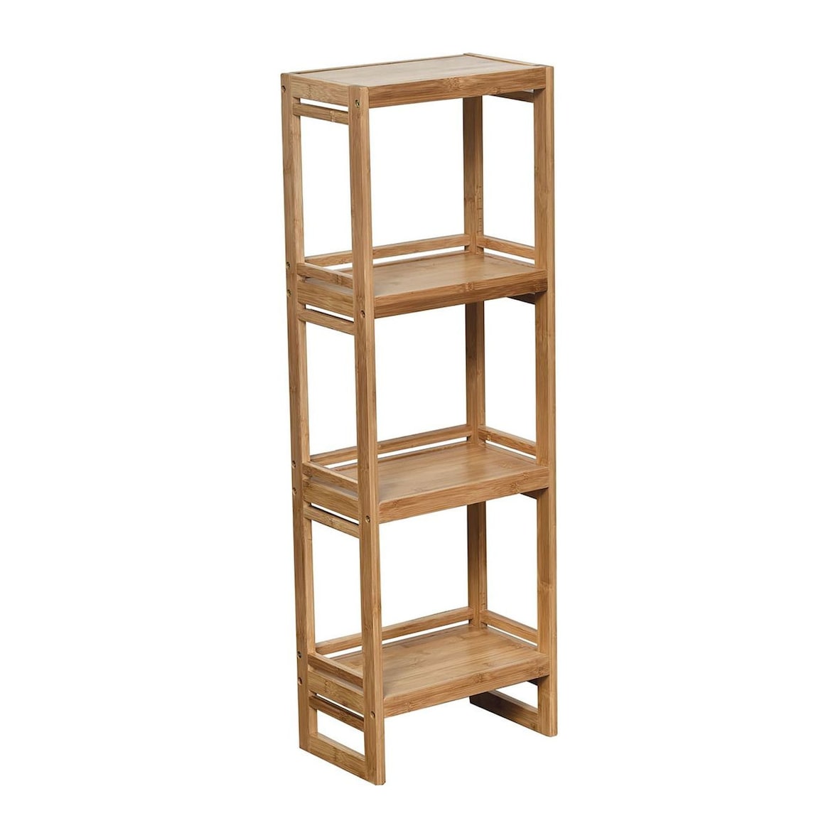Meuble Etagère de rangement 4 niveaux en Bambou H 100 cm