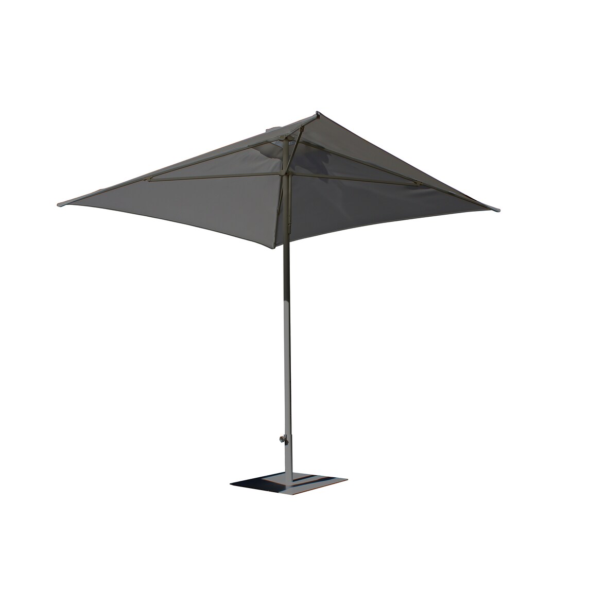 Parasol en aluminium laqué et toile Olefin gris anthracite - EOLO