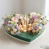 thumbnail of Nass Steckschaum Herz 52cm auf Hartschaumunterlage Frischblumen Steckmasse Steckschwamm Blumensteckschaum Floristikbedarf Stellfläche Urnenteller