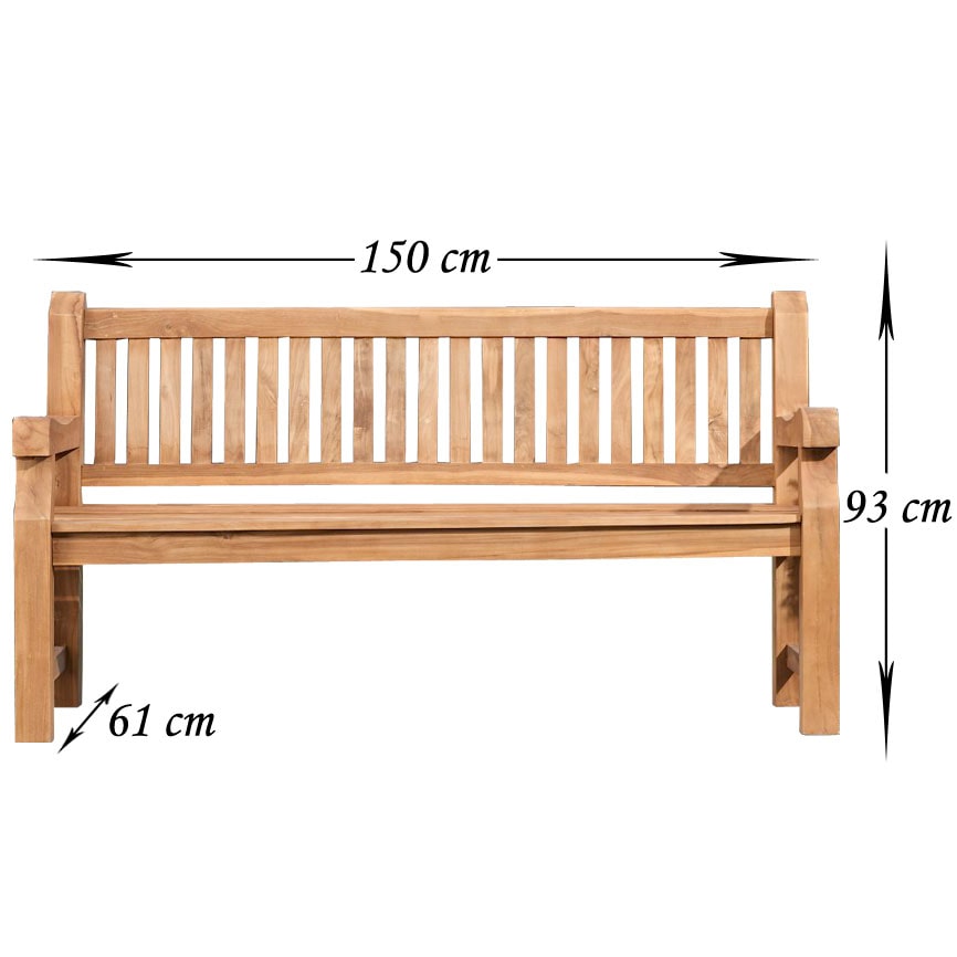 Teakbank Jackson 150 cm teak