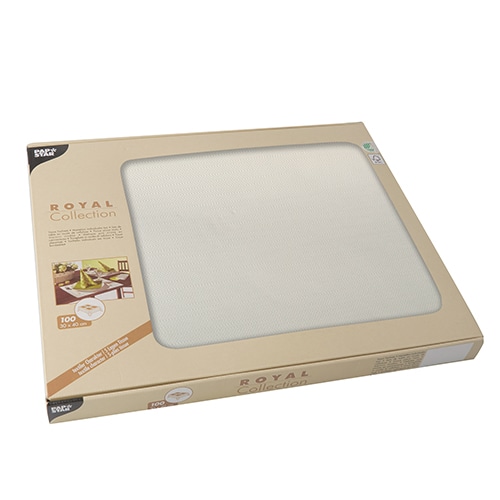 PAPSTAR 100 Tischsets, Tissue "ROYAL Collection" 30 cm x 40 cm weiss