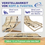 thumbnail of Coemo elektrischer Lattenrost 100x200 cm Ergo mit Motor Kopf- und Fußteil verstellbar Bausatz