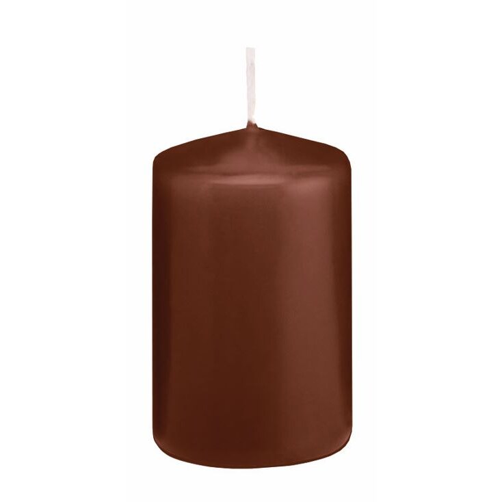 Stumpenkerzen Kastanie Braun Ø 48 x 80 mm, 24 Stück