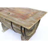 thumbnail of DanDiBo Couchtisch Wohnzimmer Vintage halbiertes Weinfass 5084-H 80 cm Tisch aus Holz Beistelltisch Weinregal Fass Bar