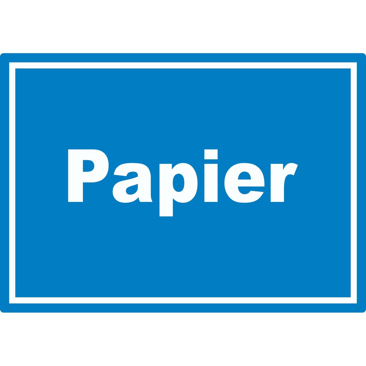Papier Mülltrennung Aufkleber mit Text A3 (297x420mm)