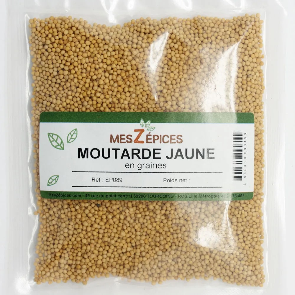 MesZépices - Moutarde jaune en graines - Sachet de 100 g