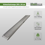 thumbnail of TRUTZHOLM 1 x Profi Schwerlastrampe 200 cm Traglast 1000 kg Alu grau Verladerampe Auffahrrampe