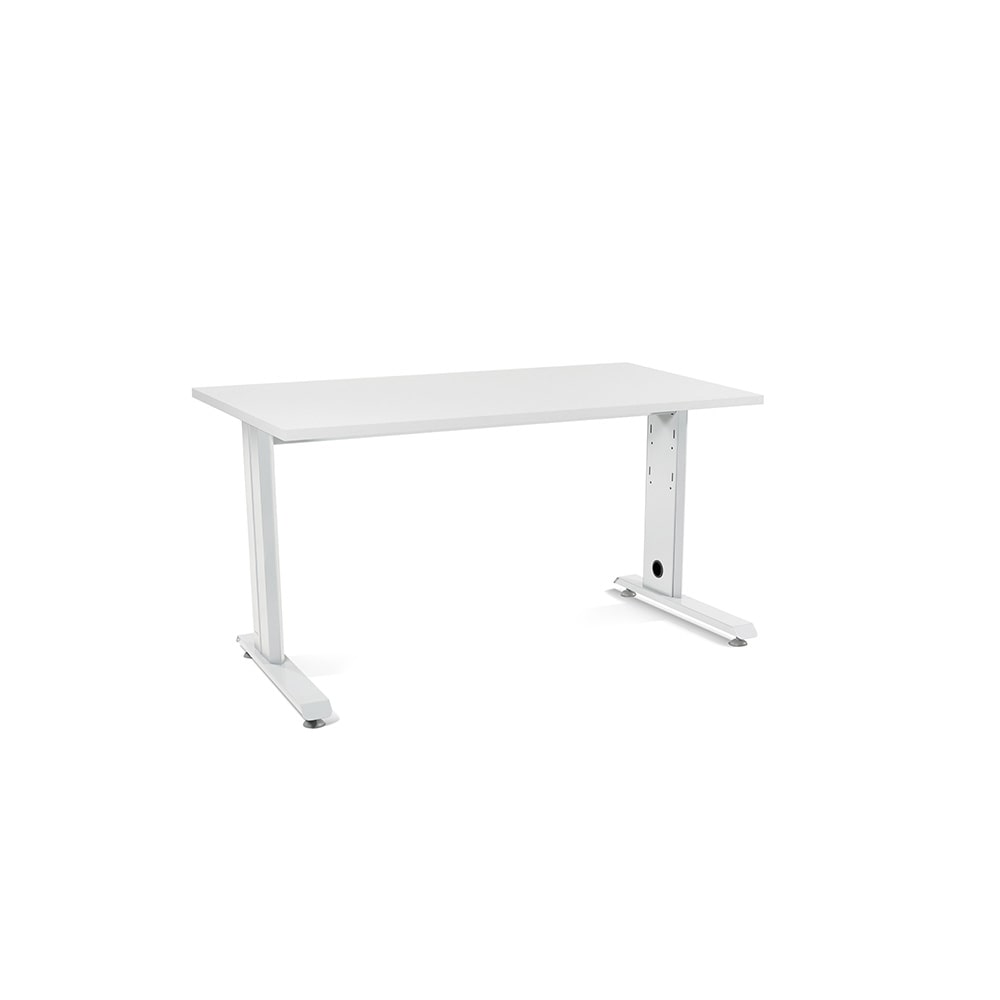 Rocada mesa de oficina serie metal 140x80 blanco / blanco