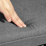 thumbnail of Schaukelstuhl mit Fußhocker Dunkelgrau 64x89x90 cm bis 130 kg belastbar mit Armlehnen hoher Rückenlehne gepolstert Leinenoptik