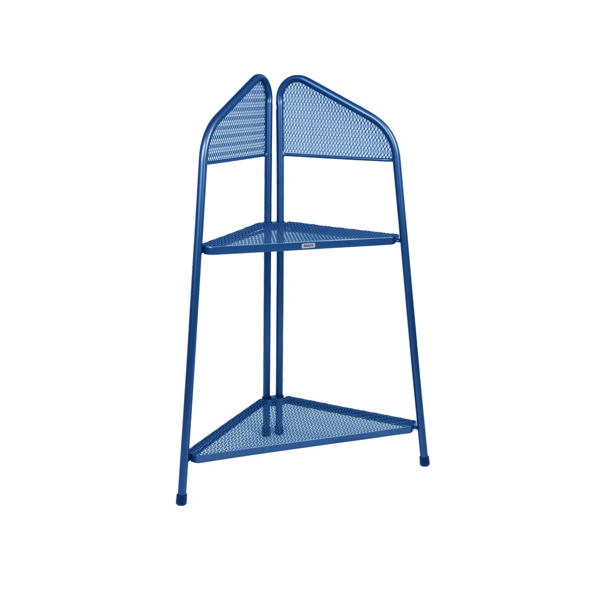 Eckregal EDKO Stahl Blau 100x48x48cm Standregal Ecke Wohnzimmerregal Dekorregal