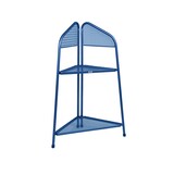 thumbnail of Eckregal EDKO Stahl Blau 100x48x48cm Standregal Ecke Wohnzimmerregal Dekorregal