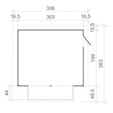 thumbnail of Quiosco de madera M150Z – 303 x 199 cm – 6 m²
