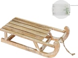thumbnail of ECD Germany Deko-Schlitten aus Holz 50,5x13,5x23,5 cm, Braun/Natur, mit LED-Beleuchtung, batteriebetrieben, Weihnachtsdeko Schlitten Dekoration