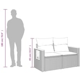 thumbnail of vidaXL Gartensofa mit Kissen 2-Sitzer Beige Poly Rattan