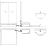 thumbnail of WC Hebeanlage, Fäkalienpumpe Dusche Waschbecken ohne Zerkleinerer 250W