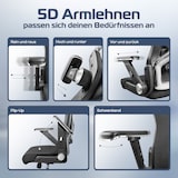 thumbnail of CLOUVOU PowerSeat, ergonomischer Bürostuhl, thermoregulative Materialien, 5D-Armlehnen, 3D-Kopfstütze, PhantomWheels, Schwarz