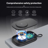 thumbnail of Chargeur Sans Fil 3 En 1 Pliable Pour iPhone AirPods Et Apple Watch Blanc Rose 2 YONIS