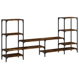 thumbnail of Mueble de TV madera ingeniería roble ahumado 206,5x28,5x95 cm