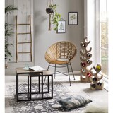 thumbnail of SIT Möbel Stuhl | runde Sitzschale Rattan natur | Gestell Metall schwarz | B 70 x T 63 x H 88 cm | 05348-01 | Serie RATTAN