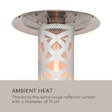 thumbnail of Goldflame Style Terrassenheizstrahler 11,2 kW 360°-Blick mobil Weiß / Silber-Metallic