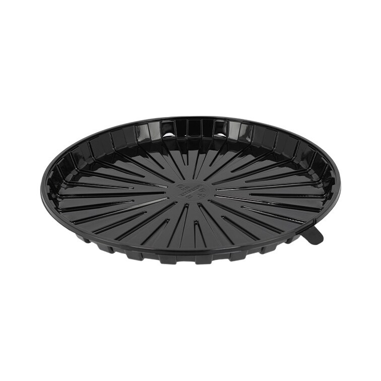 MONOUSO - Plastikbehälter für Kuchen APET Schwarz Ø31cm (90 Stück)