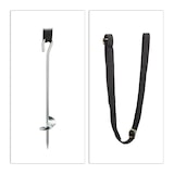 thumbnail of Relaxdays Bodenanker Set Trampolin, 8-teilig, Erdanker & Gurte, Sturmsicherung, Hering, Stahl verzinkt, schwarz/silber